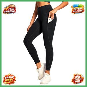 High Waisted Compression Leggings with Pockets Tummy Control Workout Yoga Pants